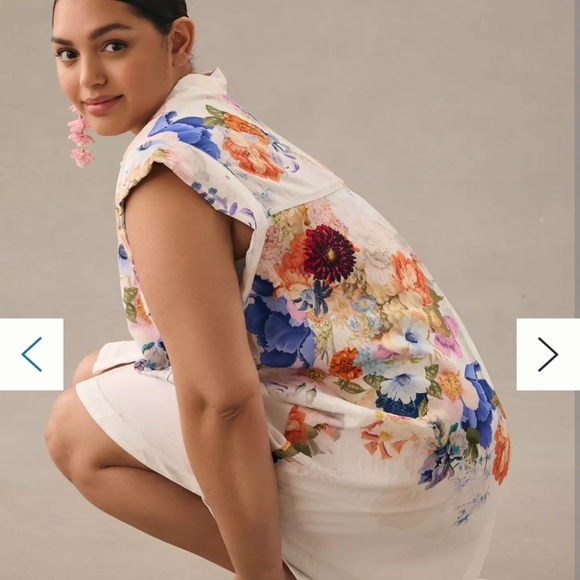 Maeve High-Low Floral Dress, 2X - Picture 5 of 11